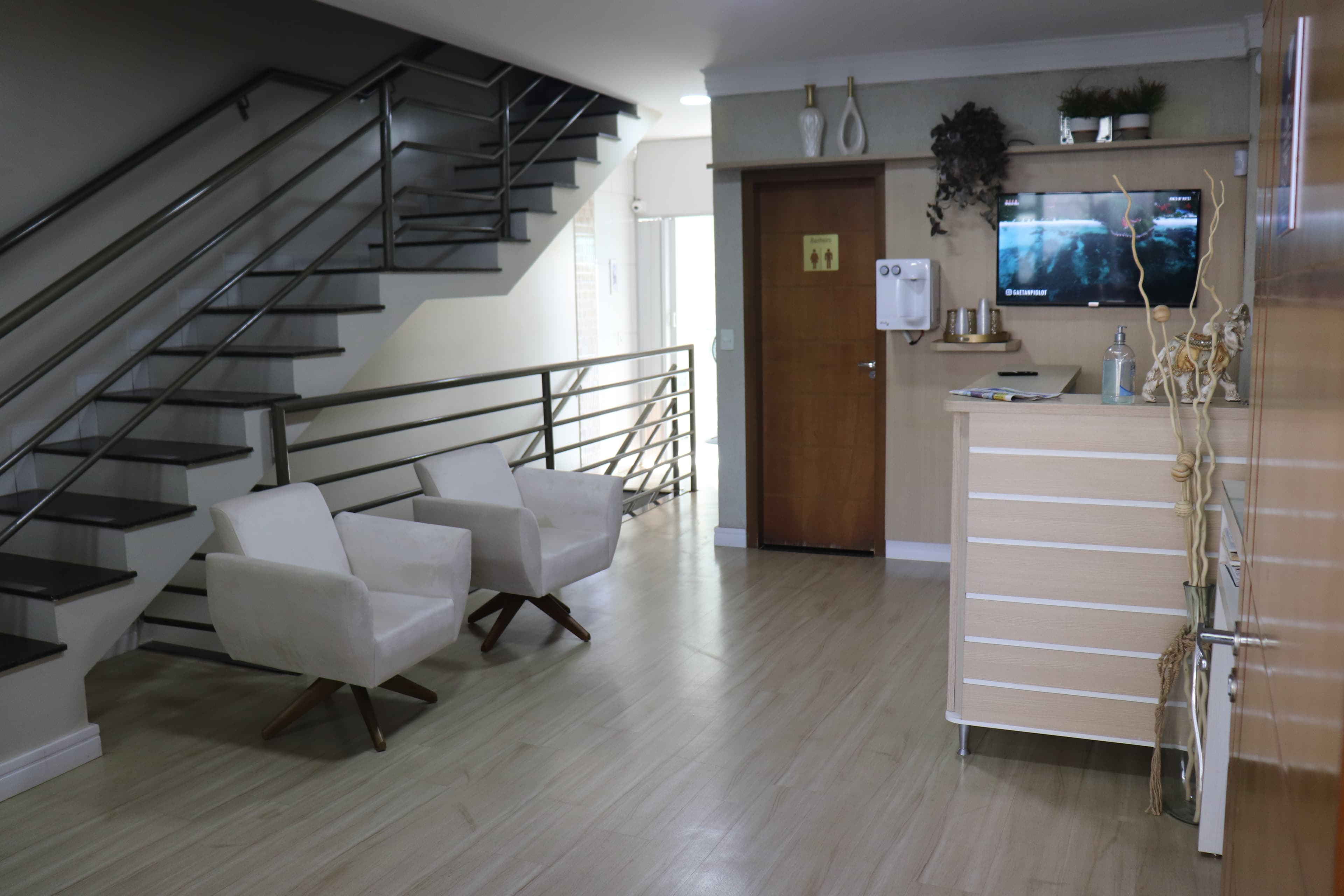 Recepção reservada da Casa de Massagem no Setor Sul, Goiânia