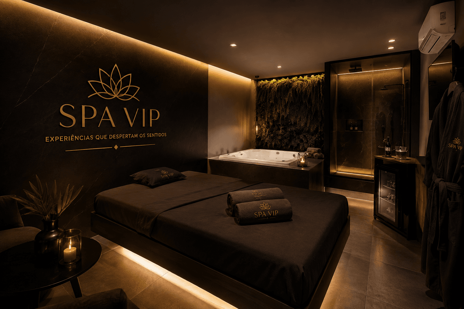 Sala VIP luxuosa para massagem em Goiânia